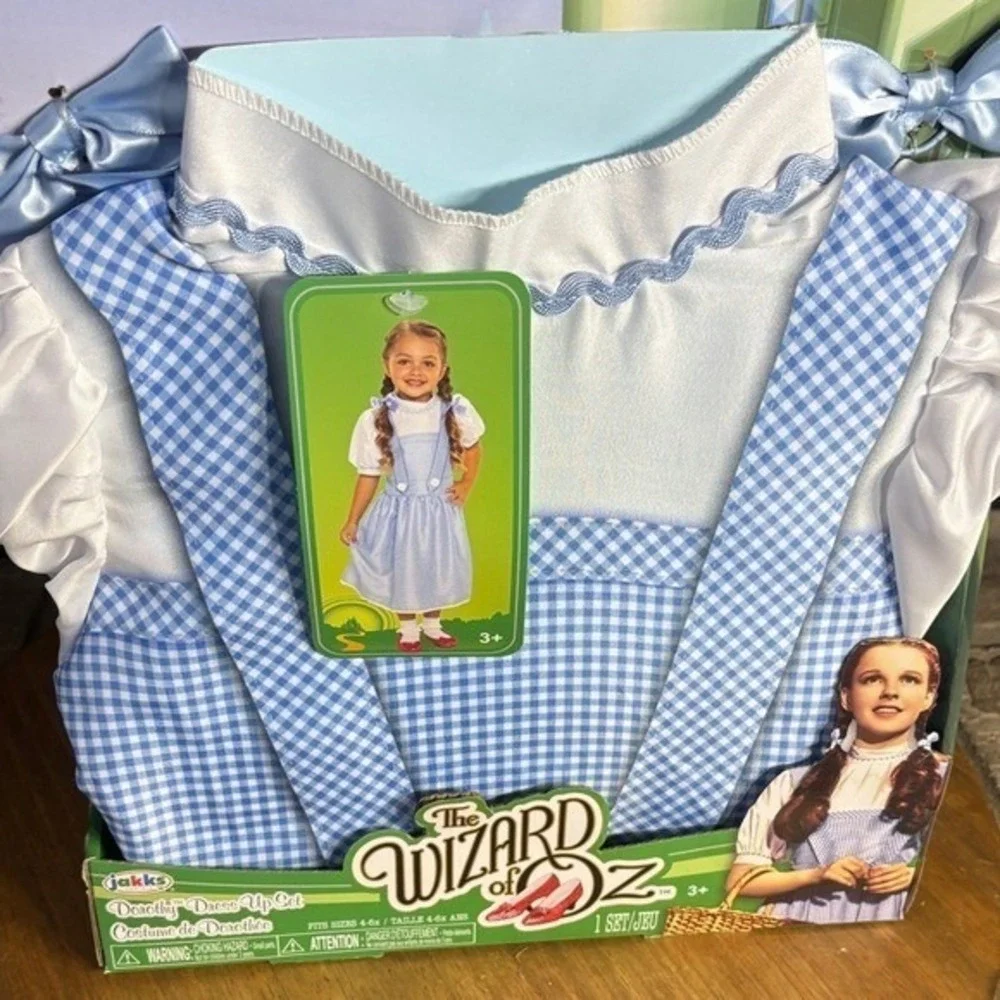 Jakks Pacific Kids Girls SZ 4-6 Dorothy Costume Halloween Wizard of Oz Play NEW